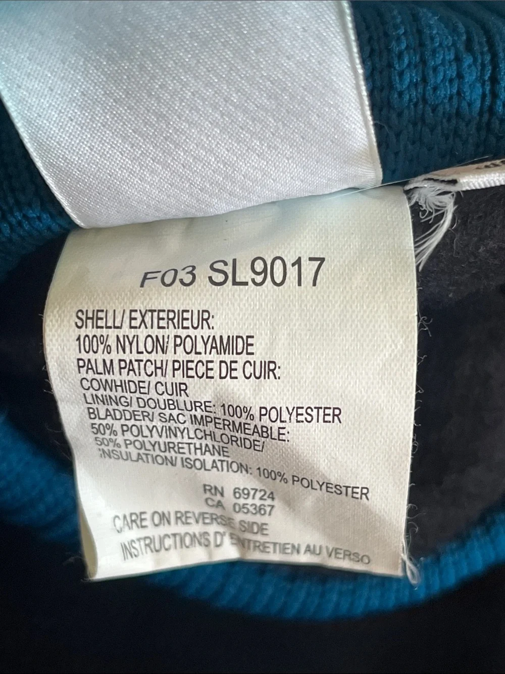 Columbia Sportswear Company teal green winter gloves size small